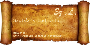 Szalók Ladiszla névjegykártya